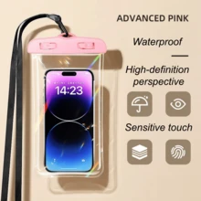 1/3pcs Waterproof Phone Pouch Bag, Sealed Waterproof Phone Case, Universal Waterproof Phone Bag For Beach Travel, Diving, Rafting, Transparent Waterproof Phone Dry Bag - Multicolor - View 3
