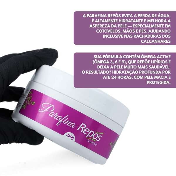 Parafina em Creme Hidratante 205g Repos para Manicure