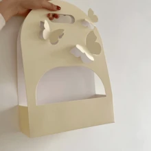 1/3/5个装 母亲节、情人节、婚礼、教师节 手持花盒、纸质蝴蝶结盒、插花袋、鲜花礼盒、教师节礼物 - 彩色 - 查看 8