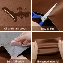 4x47.24英寸皮革修补胶带，升级版强力粘性自粘皮革补丁贴纸，带包装盒，适用于沙发、长凳、皮革套、座椅、椅子