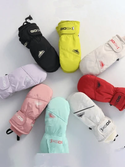 1 双专业女士滑雪手套，防水保暖内衬，适合骑行、摩托车等户外运动，耐寒至-20°C，防滑鞋底，支持触屏操作，多种颜色可选