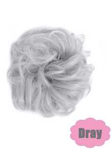 8 Inch Claw Clip On Messy Hair Bun Hairpieces Synthetic Black Brown Blonde Curly Wavy Hair Bun Donut Updo Chignon Hair Piece Hair Extensions For Women Girls - Multicolor - View 16