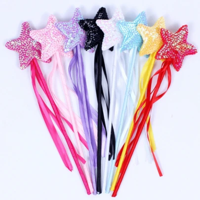Pentagram Wand, Angel Stick, Magic Wand, Fairy Wand, Princess Scepter, Glitter Fairy Wand - Party Supplies, Wedding, Christmas Gifts