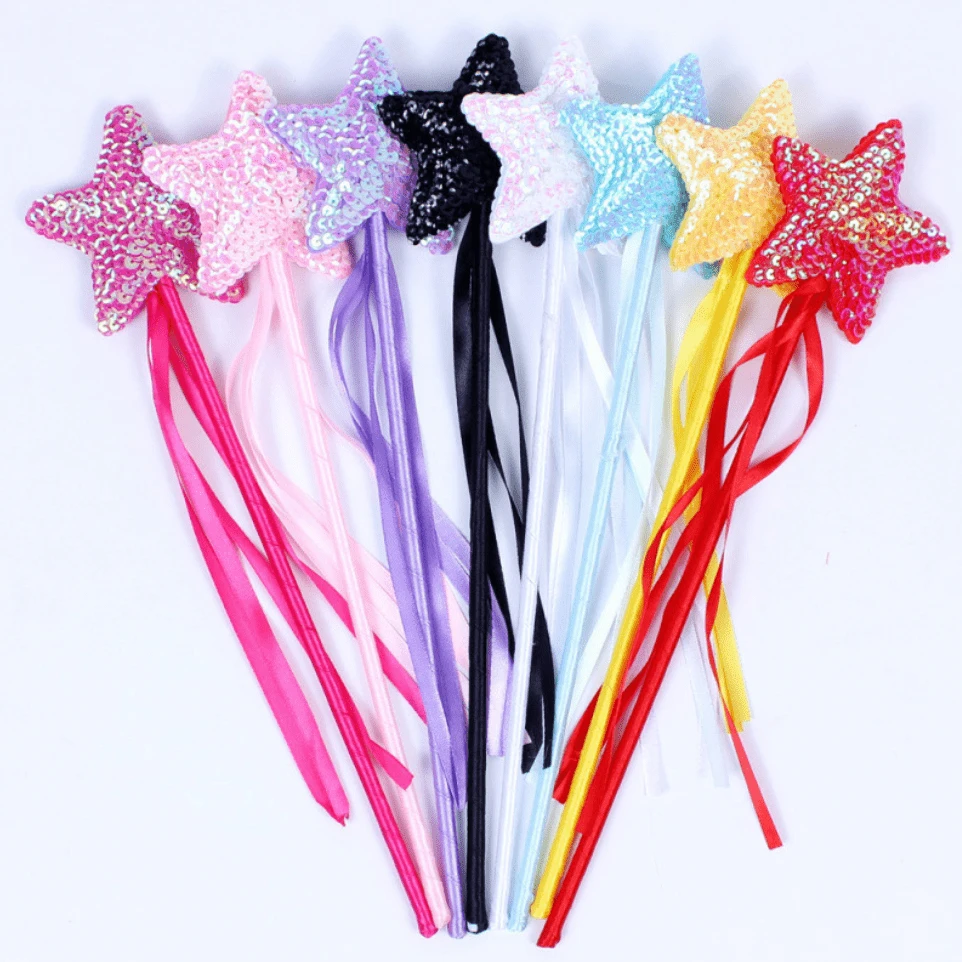 Pentagram Wand, Angel Stick, Magic Wand, Fairy Wand, Princess Scepter, Glitter Fairy Wand - Party Supplies, Wedding, Christmas Gifts