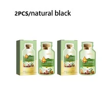 10瓶/套 天然草本染发洗发水，5分钟快速变色，温和不刺激，修复白发，适合所有发质，男女通用 - 綠色 - 查看 9