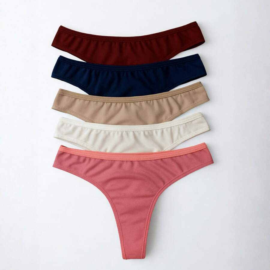Kit 10 Calcinhas Empina Bumbum Fio Dental Duplo Poliamida Lingerie Calcinha Sensual Feminina - Kit 5 PEÇAS - CORES SORTIDAS - Visão 1