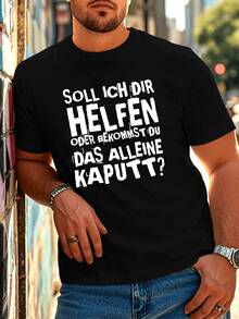 Camiseta para Hombre en Tallas Grandes - Negro - Ver 1