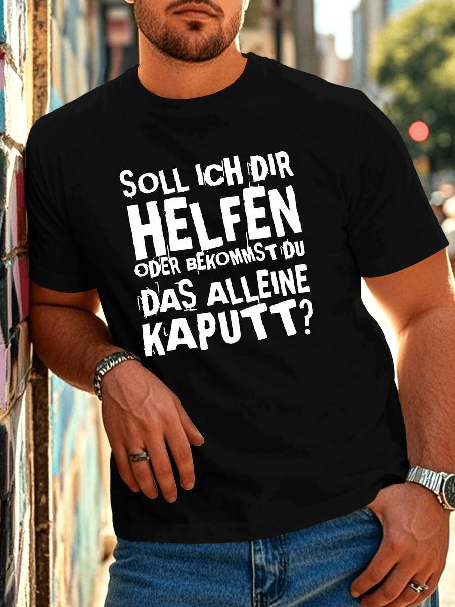 Camiseta para Hombre en Tallas Grandes - Negro - Ver 1