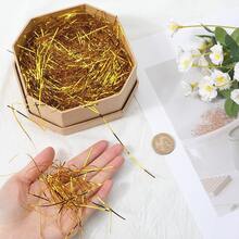 1包，20克、30克、50克、100克礼品包装填充纸屑，适用于婚礼、情人节、万圣节、父亲节、母亲节派对、装饰等场合，皱纹纸拉菲草材质，精致礼品保护 - 金子 - 查看 4