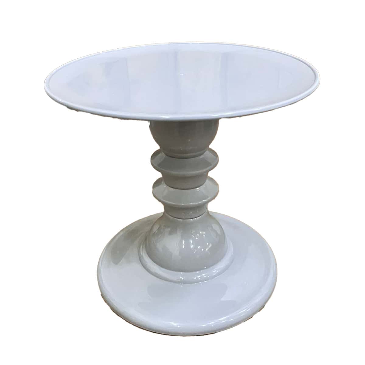 Mosaic Plate With Turned Base, 19.5 X 22 Cm, Decorative, ABS Plastic - Grey - View 1