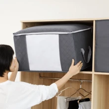 Organizer Bag For Blanket, Large Wardrobe Organizer Box For Coats, Dustproof And Moisture-Proof Clothes Box. - 3 Units - View 8