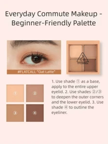 3ce 4-Color Eyeshadow Palette, Matte & Shimmer Finishes, Everyday Makeup - Diamond Glint - Half Sugar Powder Diamond Palette - View 3