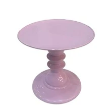 Mosaic Plate With Turned Base, 19.5 X 22 Cm, Decorative, ABS Plastic - Lilac Candy - View 4