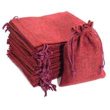 50pcs 10x14cm Yellow Burlap Bags With Drawstring, Linen Jute Sack, Hessian Cloth Pouches For Jewelry, Diy, Arts & Crafts, Weddings, Parties, Christmas - Khaki - View 13