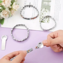 1pc Stainless Steel Bracelet Assist Tool, 1pc Italian Module Bracelet Linking Tool, Module Clasp Quick Opener, Bracelet Disassembly Tool, DIY Handcraft Accessory - Silver - View 2