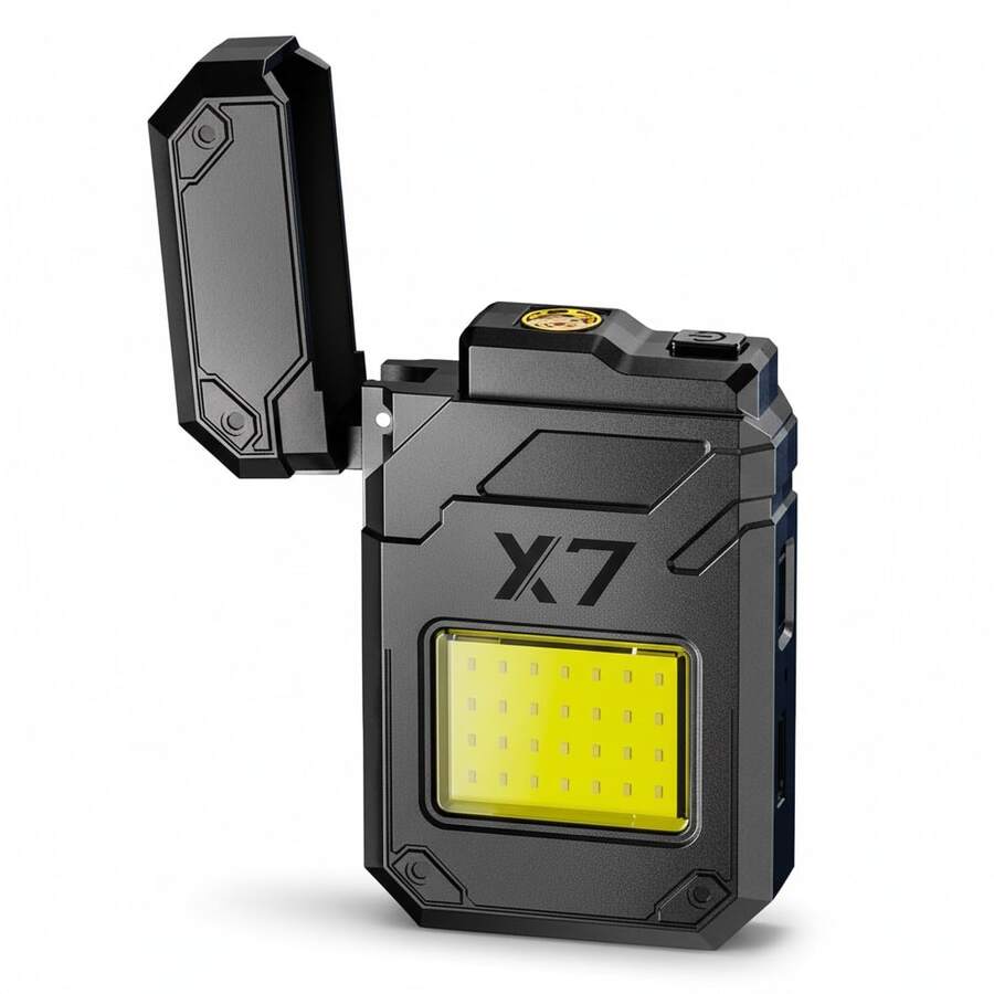 Encendedor Luminoso Impermeable con Linterna 3 Modos, Recargable - Negro - Ver 1