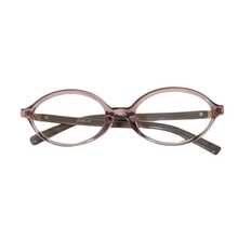 Oval Retro Vintage Blogger Eyeglass Frame - Light Grey - View 3