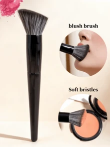 1支斜角腮红刷，柔软刷毛，适合面部化妆、修容，节日礼物 - 彩色 - 查看 12