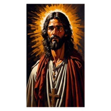 Jesus Christ Microfiber Bath Towel - Soft And Absorbent - Red - View 2
