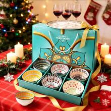 Set Of 6 Ceramic Bowls 10 Oz, Bohemian Ceramic Bowl Set, Bohemian Style Small Vintage Bowl Gift, 4 Color Kitchen Cutlery Serving Bowl, Can Hold Cereal, Soups, Desserts, Snacks, Fruit, Salads; Microwave, Oven, Refrigerator And Dishwasher - Perfect For Dining And Gifts - màu xanh lá - Xem 4