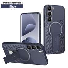 Ốp lưng điện thoại sợi carbon tương thích với Infinix HOT 60 Pro 4G/HOT 60 Pro Plus 4G, tương thích MagSafe, bền và chống sốc, bảo vệ toàn diện cho HOT 60 Pro 4G/HOT 60 Pro+ 4G. - Màu xanh lam - Xem 10