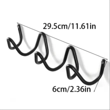 1pc Creative Wave-Shaped Nordic Ins Style Elegant Metal Wall Hook For Clothes, Bags, Scarves - Wavy Design Coat Rack, Smooth Curved Shape, Suitable For Home Organization, Hotel Decor And Fashion Store Display - Multicolor - View 3