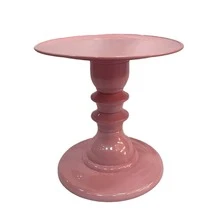 Mosaic Plate With Turned Base, 19.5 X 22 Cm, Decorative, ABS Plastic - Rusty Rose - View 2