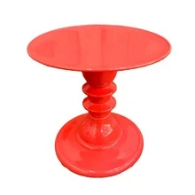 Mosaic Plate With Turned Base, 19.5 X 22 Cm, Decorative, ABS Plastic - Coral Pink - View 4