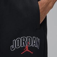Nike Jordan Brooklyn Fleece Pantalon Oversize À Ourlet Fendu Pour Homme Knitted Sweatpants Men's Black/Gym Red IB7243-010 - màu đen - Xem 4