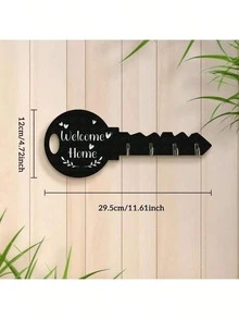 1pc Bohemian Rustic Wooden Key Holder With Hooks And Stand - Easy To Install, Space Saving, Wall Mounted Storage Rack For Holding Keys, Coats Etc. - Suitable For Entryway, Kitchen, Office, Key Rack, Room Decor And Home Decor - Multicolor - View 8