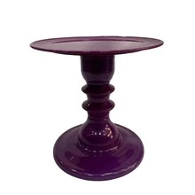 Mosaic Plate With Turned Base, 19.5 X 22 Cm, Decorative, ABS Plastic - Purple - View 2