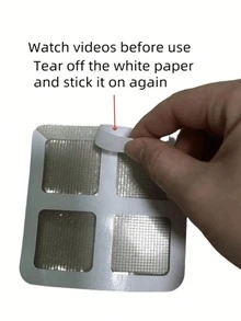 50pcs/30pcs/10pcs/5pcs Disposable Bathroom Sink Hair Catcher, Self-Adhesive Drain Cover, Reusable Shower And Bathtub Hair Catcher, Easy To Install Drain Filter Stickers For Kitchen Sink, Laundry Room, Effectively Block Hair And Prevent Insects, Bathroom Cleaning, Disposable - 銀色 - 查看 2