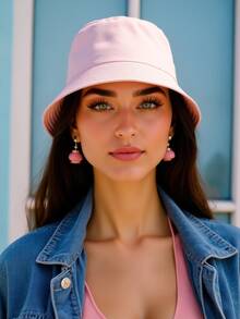 1 chiếc mũ ngư dân unisex, mũ chống nắng du lịch biển, mũ tai bèo thời trang, mũ chống nắng ngoài trời dành cho nữ, mũ chống tia UV màu trơn, thích hợp cho chơi golf, câu cá, kỳ nghỉ, và sử dụng hàng ngày. - Nhiều màu - Xem 4