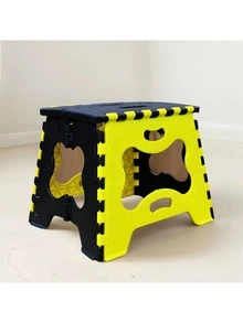 Banco Plegable Pequeño Portatil Plastico Banquito 1 Pza Acabado de la estructura Mate - Amarillo - Ver 4