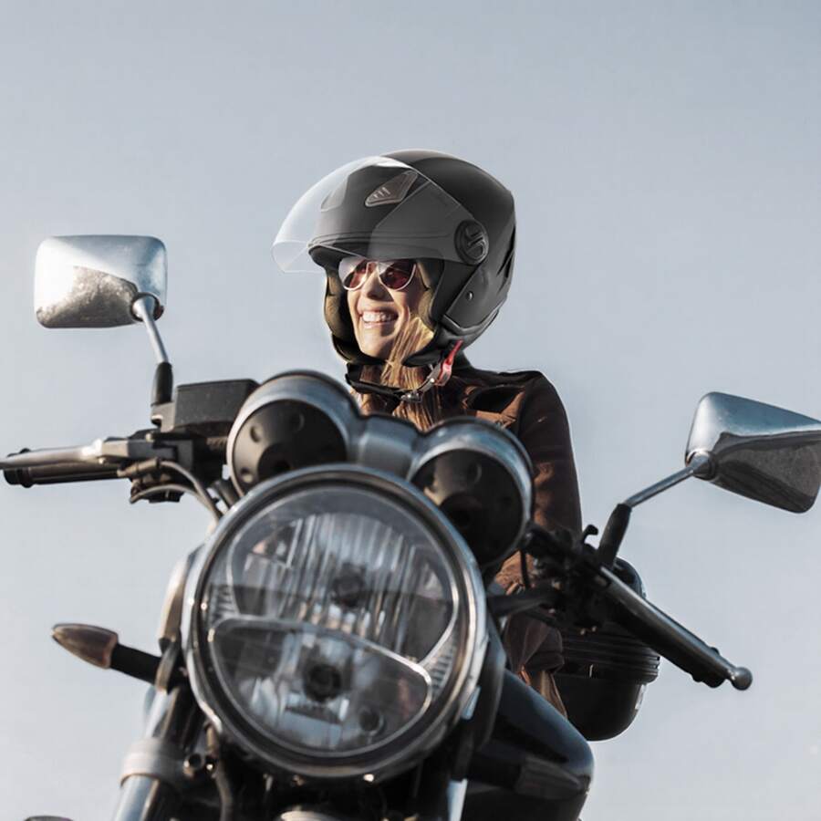 Motorcycle Helmets - Motorrad 3/4 Helm Europäische Version M-code - View 1
