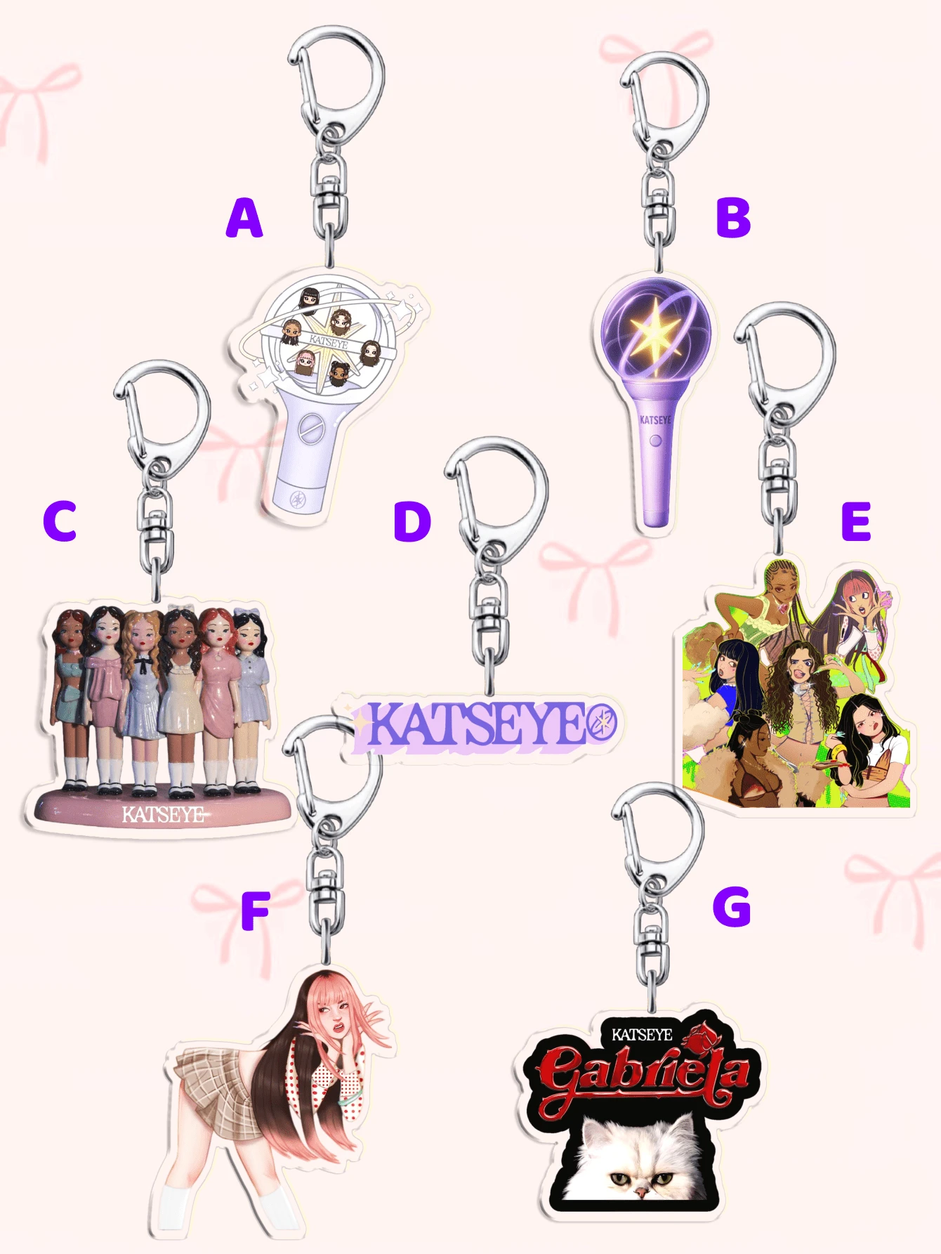 1个亚克力卡通钥匙扣，KATSEYE，KPOP风格，韩国人气女团，成员包括Manon、Sophia、Daniela、Lara、Megan和Yoonchae，可作包包挂饰，粉丝礼物。适合送给男朋友、女朋友、家人、老师，也可作为派对礼物或手机装饰。 - 彩色 - 查看 1