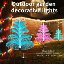 8/4/2 Pieces Solar Christmas Tree Lights Outdoor Waterproof 5 Layers Fiber Optic 7 Colors Variable For Garden Walkway Patio Trail Outdoor Decorations Garden Lights Outdoor Garden Decorative Lights Outdoor Walkway Lights Lawn Lights - màu sắc - Xem 10