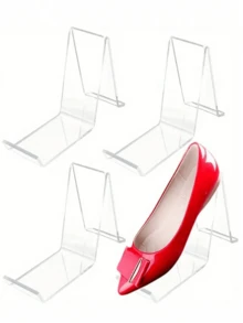 Transparent Acrylic Shoe Store Display Rack, Transparent Sandal Display Rack, High Heel Display Rack, Shoe Organizer, For Home, Shopping Center - Clear - View 2