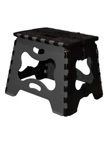 Banco Plegable Pequeño Portatil Plastico Banquito 1 Pza Acabado de la estructura Mate - Negro - Ver 4