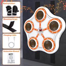 Máquina de boxeo musical de 9 velocidades, máquina de boxeo de pared para niños, máquina de entrenamiento de boxeo inteligente con Bluetooth y guantes de boxeo, equipo de entrenamiento de boxeo para el hogar, la oficina y el gimnasio - Multicolor - Ver 9