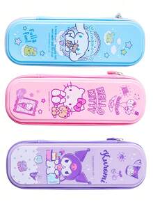 Sanrio 1个Hello Kitty文具盒，可爱肉桂狗库洛米动漫卡通大容量笔袋铅笔盒（部分配件随机发货） - 彩色 - 查看 7