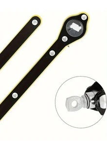 Universal Ratchet Wrench - Dual-Purpose Slotted Wrench, Convenient For Automotive And Tire Maintenance And Repair