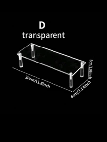 Suporte trapezoidal de acrílico para exibição e armazenamento, ideal para decoração de quarto de maquiagem (1 peça). - Multicolorido - Ver 5