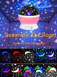 Rotating Starry Night Light For Kids | Rotating Starry Sky And Moon Projection, Powered By USB | Cool Bedroom Decoration, Top Choice For Boys And Girls' Holiday Gifts - ánh sáng đa sắc - Xem 8