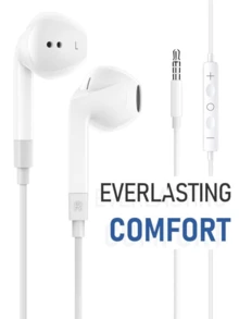 兼容的有线耳机，Type-C接口电子耳塞，3.5mm圆形插头，USB-C耳塞，带音频功能的耳塞，立体声低音入耳式耳机，兼容手机/电脑的无线耳机 - 白色 - 查看 11