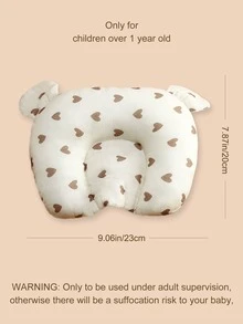 1pc Oeko-Tex Certified Baby U-Shaped Pillow, Soft & Breathable Anti-Tilt Neck Support Pillow, Sweat-Absorbent, Washable, 20*23cm, Suitable For Spring, Summer, Autumn & Winter