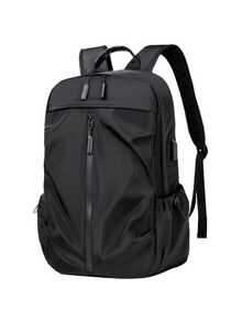 Men's Waterproof College Backpack For Notebook - 黑色 - 查看 2