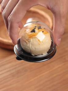 50pcs Cupcake Boxes, Individual Transparent Single Cupcake Boxes, Plastic Cupcake Liners, Individual Cupcake Bags, Dome-Lid Cupcake Cups, Suitable For Wedding Display, Muffin Cake Party, Disposable