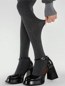 Women's Thick Warm Leggings, Winter Thermal Lined Tights, High Waist Elastic Slim Sexy Semi-Sheer Pantyhose, Thermal Underpants - Multicolor - View 6