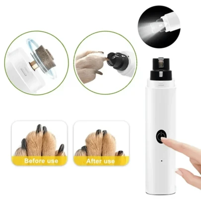 Battery Powered Automatic Electric Pet Nail Clipper Trimmer, Suitable For Cats & Dogs, Gentle Paw Trimming, Nail Grinder, Nail File Kit, Nail Grinding Wheel, Removes Overgrown Nails, Manicure & Pedicure Tool Set